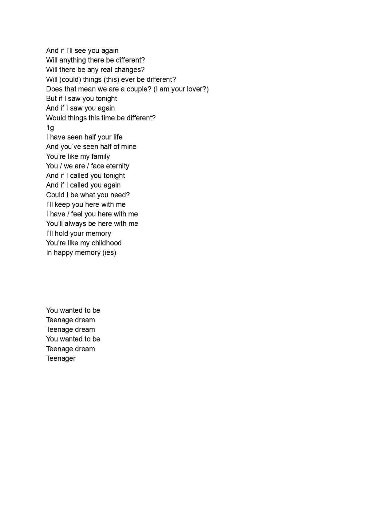 BFHE Lyrics Sheet 4